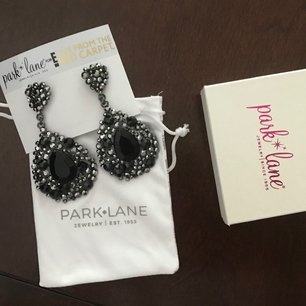 Glamorous Hematite and Austrian crystal earrings